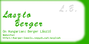 laszlo berger business card